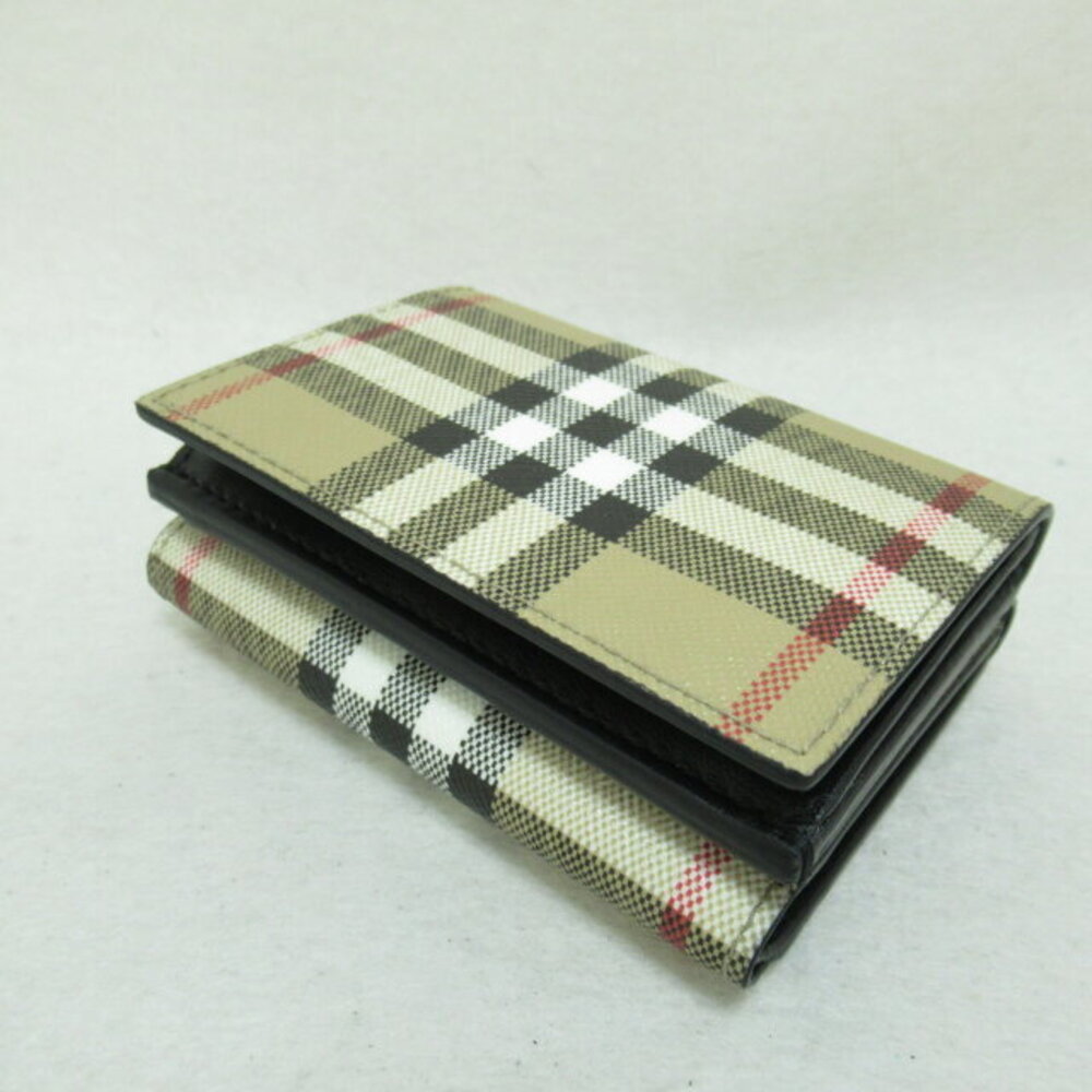Burberry Wallet Tri Beige fold Canvas - Picture 4 of 6